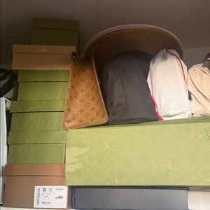 Luxury Monogram Tote Storage Bag - Brown